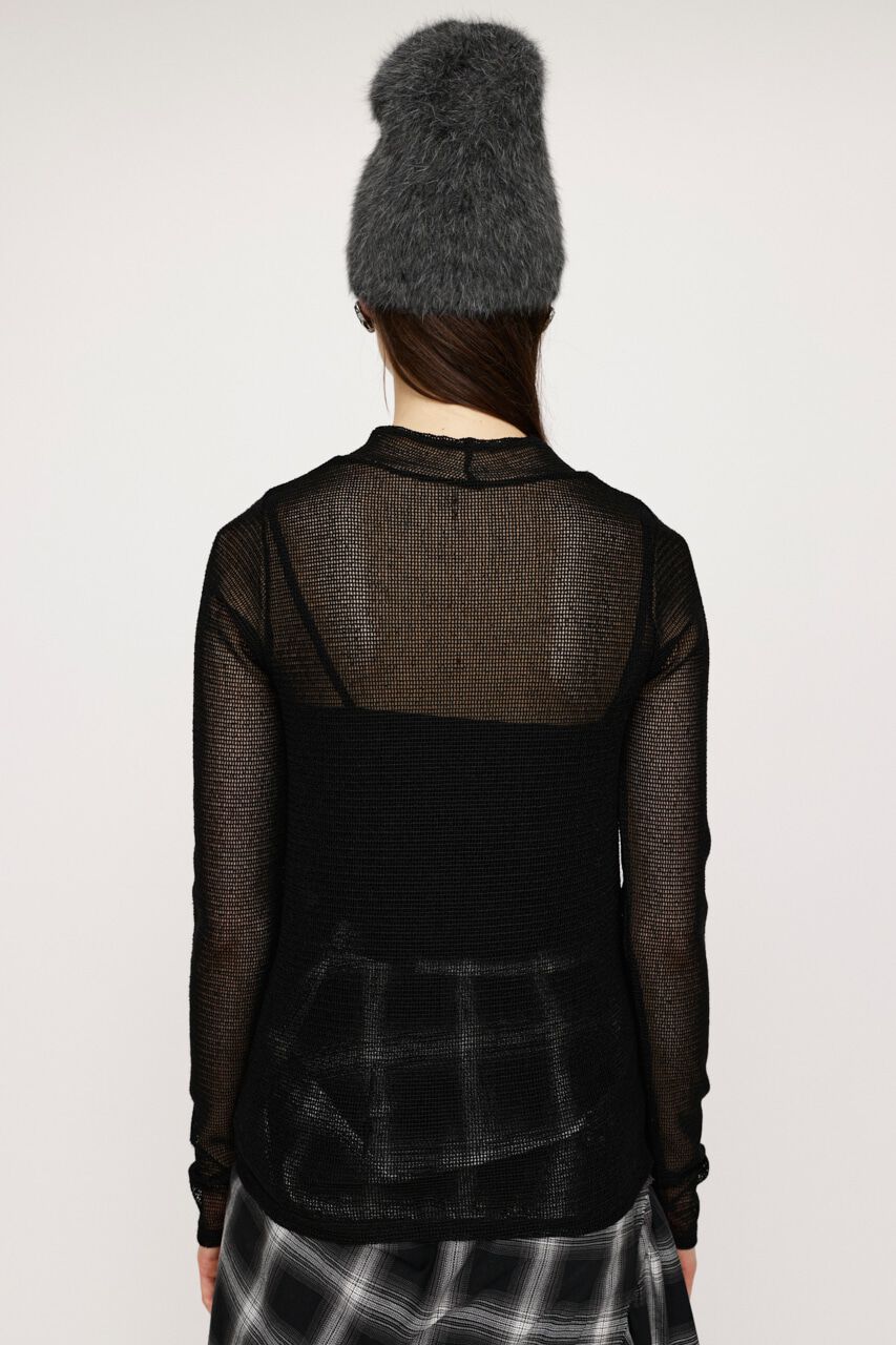 SLY「ASYMMETRY MESH L／S トップス」|Tシャツ・カットソー|
