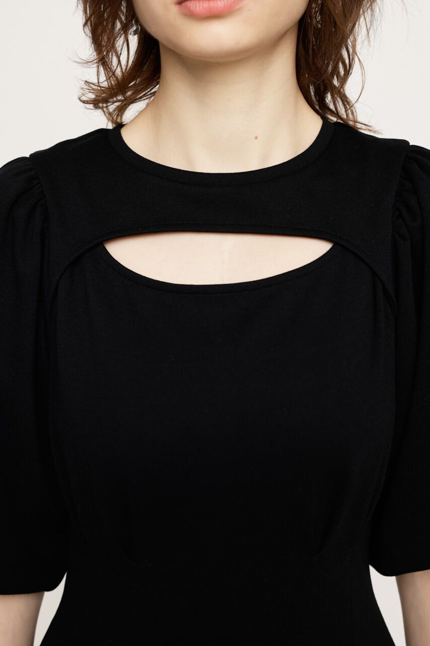 SLY「FRONT OPEN TUCK SLEEVE ショートワンピース」|ワンピース|