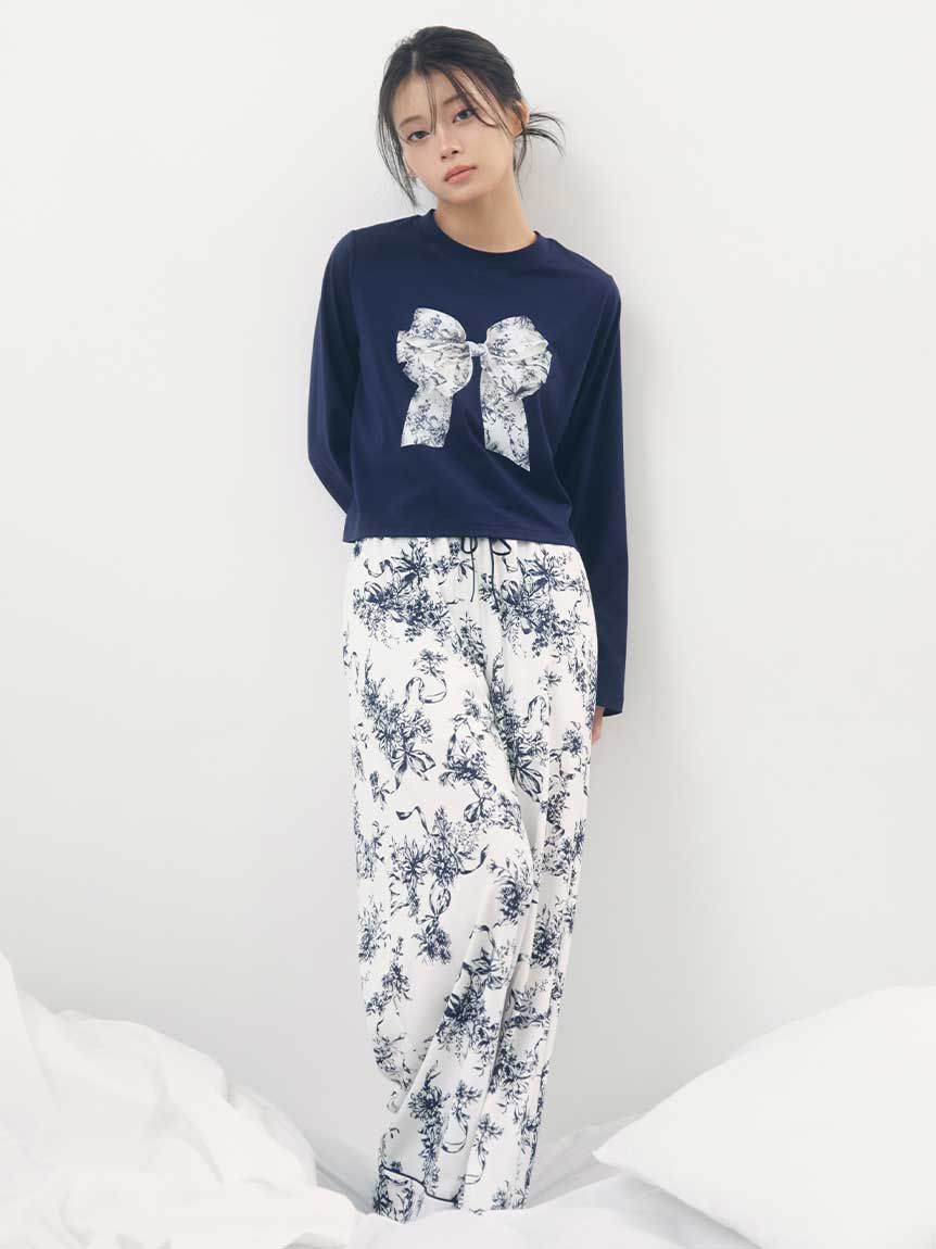 SNIDEL HOME「【5th Anniversary】カットロングパンツ」|ルームウェア|NVY