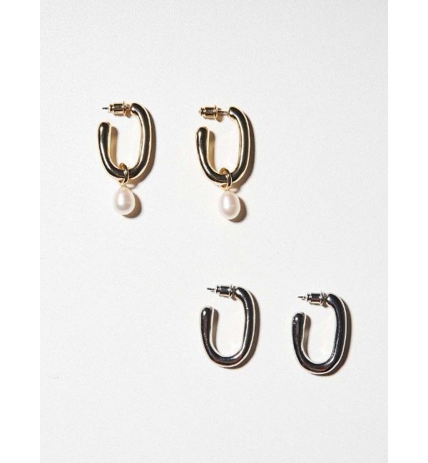 ELENDEEK「2WAY PEARL HOOP PIERCE」|ピアス|
