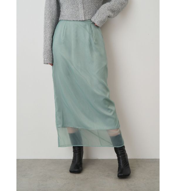 ELENDEEK「SHEER LONG I-LINE SK」|スカート|