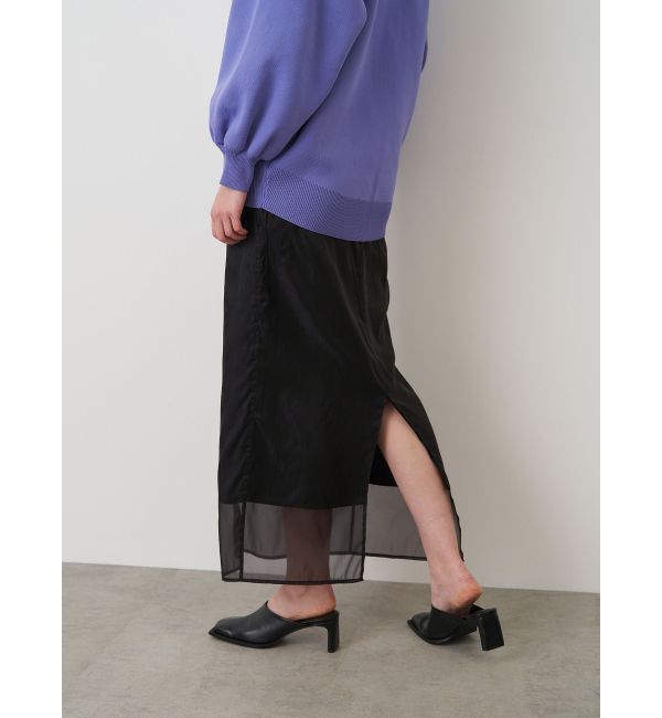 ELENDEEK「SHEER LONG I-LINE SK」|スカート|