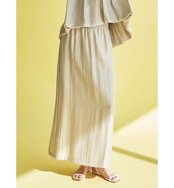 ELENDEEK「SHINY EASY SK」|スカート|ベージュ