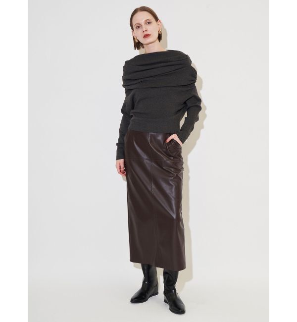 ELENDEEK「FAUX LEATHER SK」|スカート|