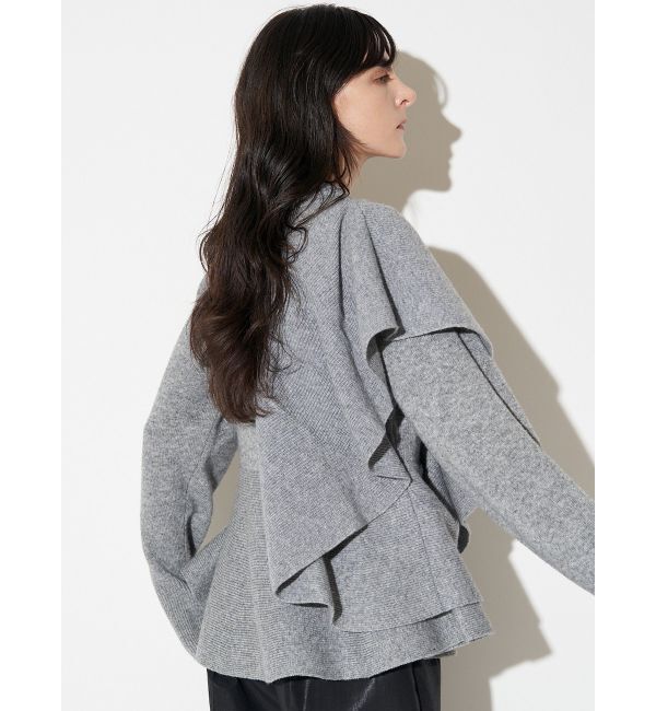 ELENDEEK「SHOULDER FRILL PEPLUM KT」|ニット・セーター|