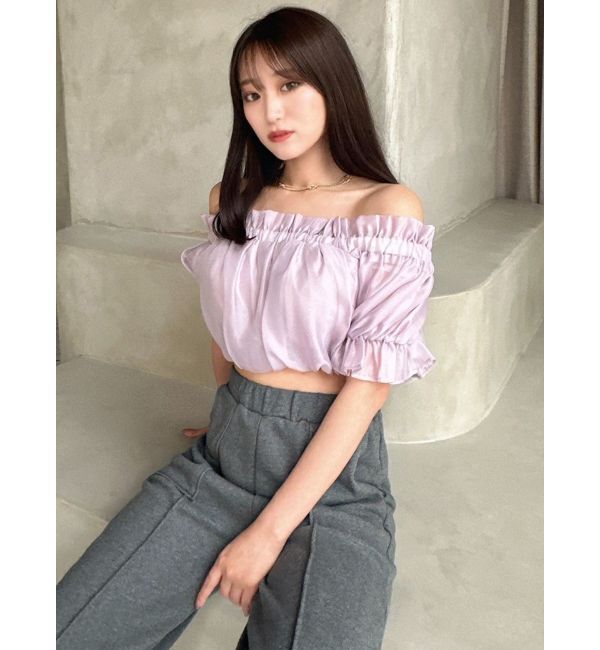 RESEXXY「クロップドオフショルトップス」|シャツ・ブラウス|