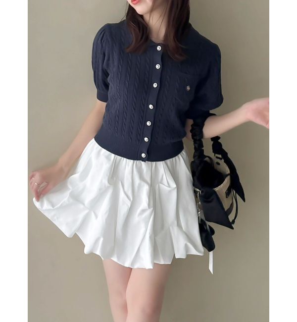 dazzlin「【POLO BCSコラボ/再生産】ポロカーデニットトップス」|ニット・セーター|