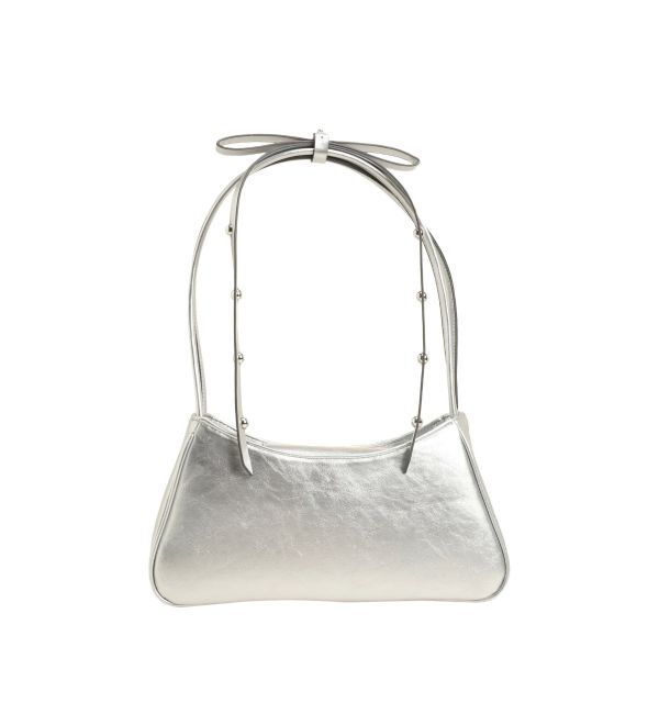 dazzlin「【キャセリーニ】肩リボンエナメルバッグ」|ハンドバッグ|シルバー