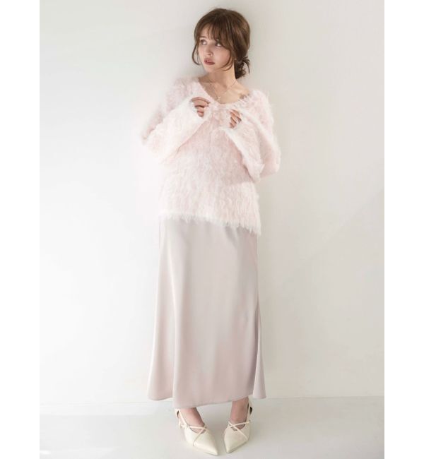 dazzlin「サテンナロースリットスカート」|スカート|