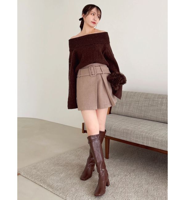 dazzlin「【久間田琳加コラボ】オフショルオーバーニットトップス」|ニット・セーター|