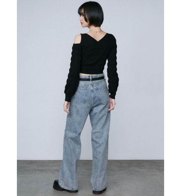 EMODA「アシンメトリークロスニット」|ニット・セーター|