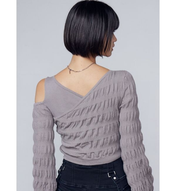 EMODA「アシンメトリークロスニット」|ニット・セーター|