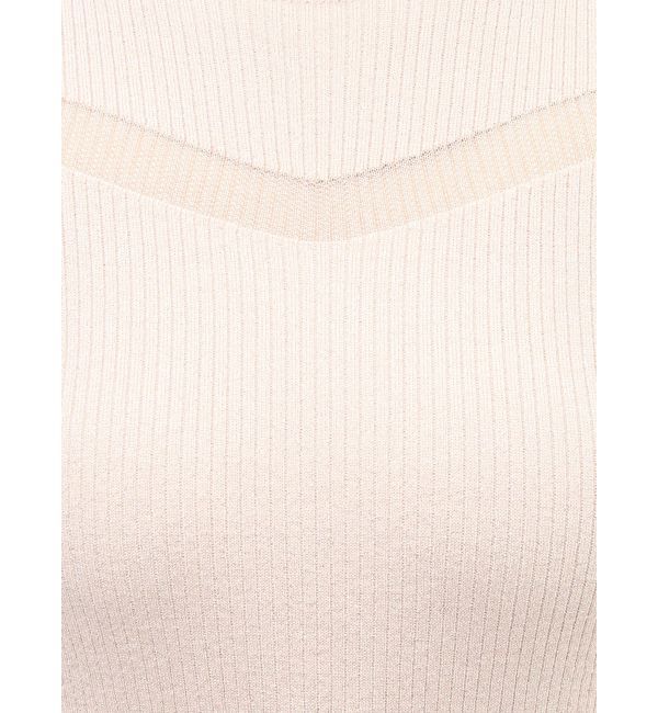 MERCURYDUO「シアーカットラメニットワンピース」|ワンピース|