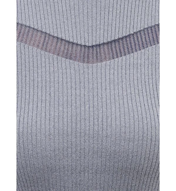 MERCURYDUO「シアーカットラメニットワンピース」|ワンピース|