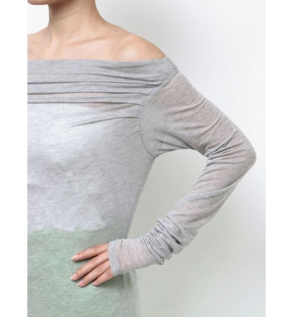 MERCURYDUO「【OUNNOUN】ドレープセミシアーオフショル2WAYカットソー」|Tシャツ・カットソー|