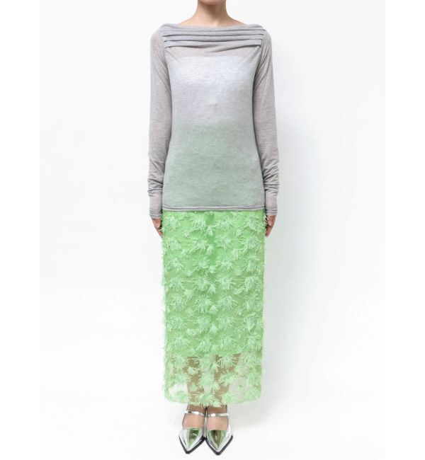 MERCURYDUO「【OUNNOUN】ドレープセミシアーオフショル2WAYカットソー」|Tシャツ・カットソー|