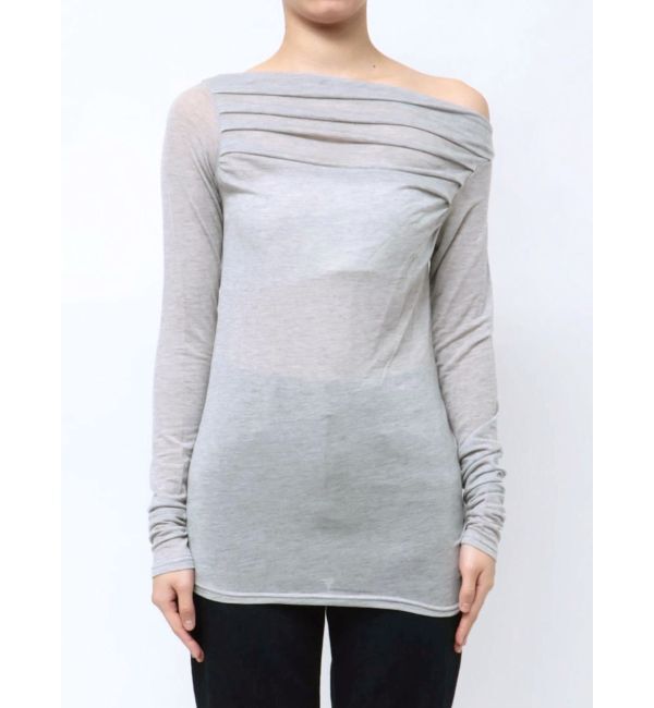 MERCURYDUO「【OUNNOUN】ドレープセミシアーオフショル2WAYカットソー」|Tシャツ・カットソー|