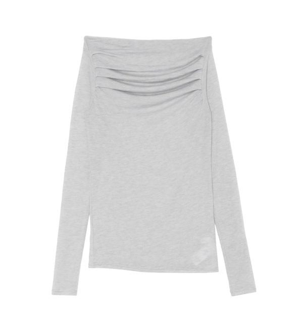 MERCURYDUO「【OUNNOUN】ドレープセミシアーオフショル2WAYカットソー」|Tシャツ・カットソー|