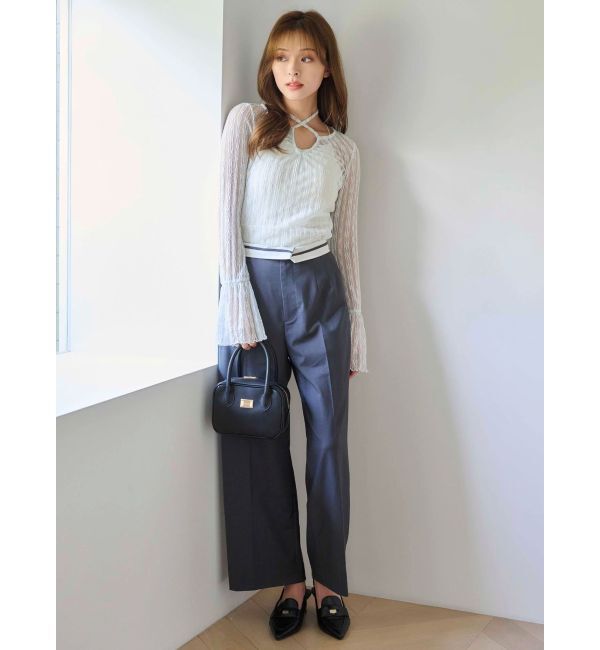 MERCURYDUO「ストレッチレースカットソー」|Tシャツ・カットソー|