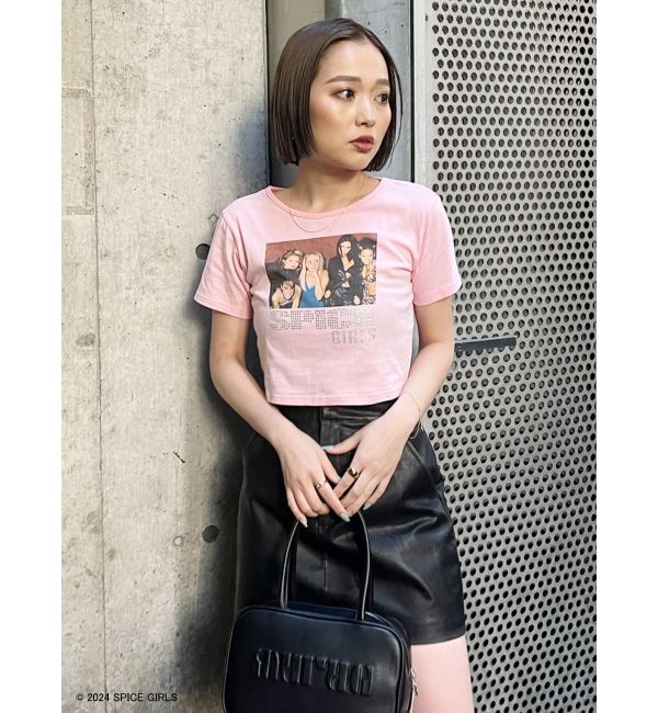 MURUA「【SPICE GIRLS】rhinestone logo Tシャツ」|Tシャツ・カットソー|