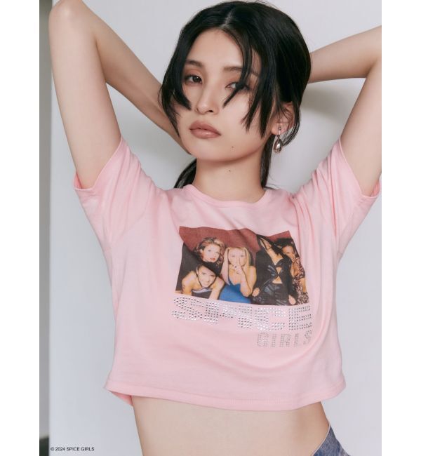 MURUA「【SPICE GIRLS】rhinestone logo Tシャツ」|Tシャツ・カットソー|
