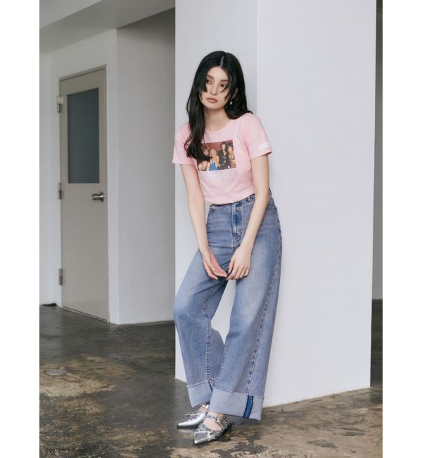 MURUA「【SPICE GIRLS】rhinestone logo Tシャツ」|Tシャツ・カットソー|