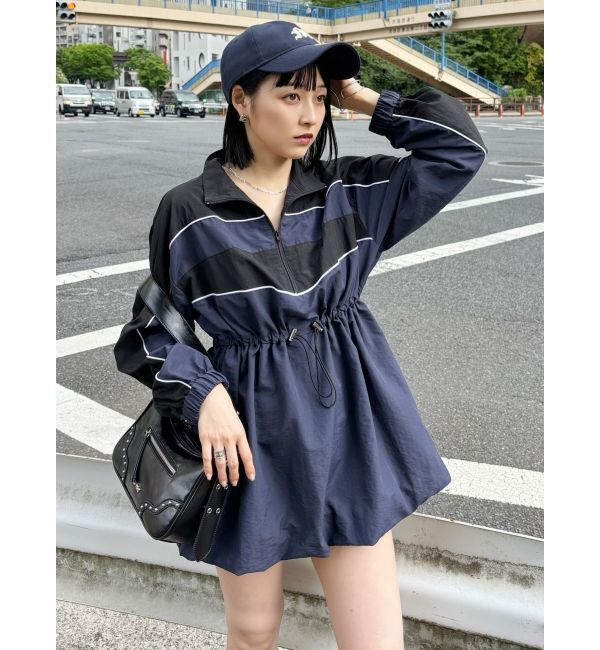 MURUA「トラックバルーンミニワンピース」|ワンピース|