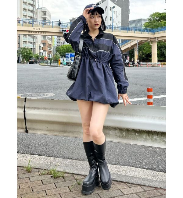 MURUA「トラックバルーンミニワンピース」|ワンピース|