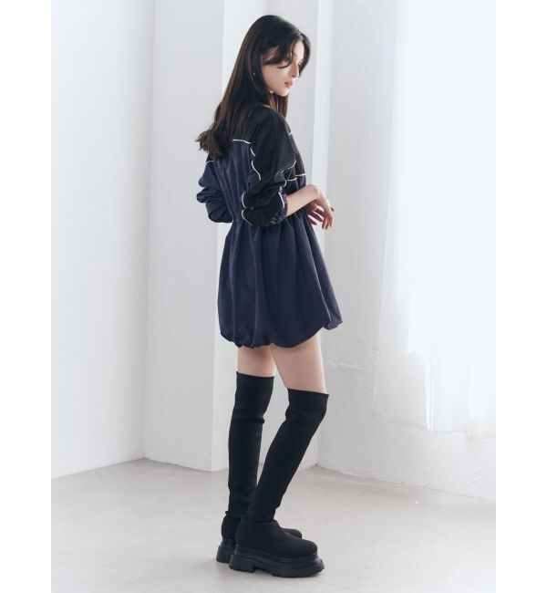 MURUA「トラックバルーンミニワンピース」|ワンピース|