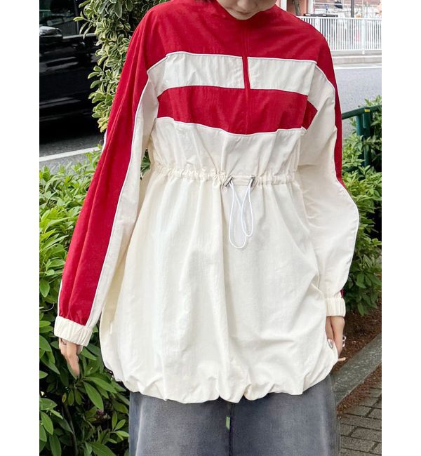 MURUA「トラックバルーンミニワンピース」|ワンピース|レッド