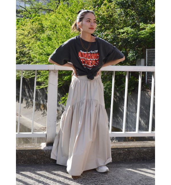 Ungrid「ギャザーデザインスカート」|スカート|アイボリー