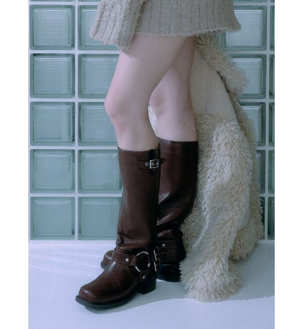 Ungrid「エンジニアロングブーツ」|ロングブーツ|ブラウン