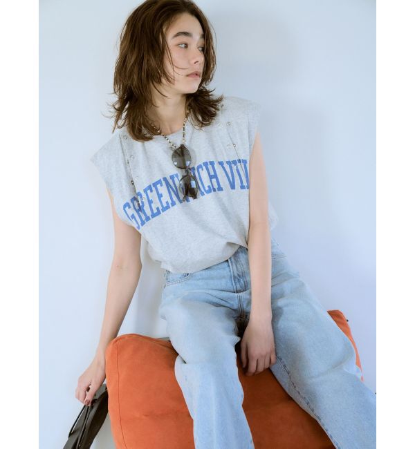 Ungrid「ショルダーリメイクロゴタンクトップ」|タンクトップ|