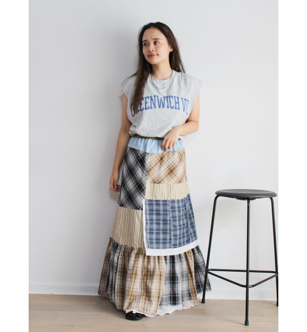 Ungrid「ショルダーリメイクロゴタンクトップ」|タンクトップ|