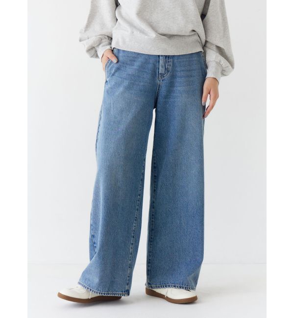 Ungrid「【WEB限定】ボタンデザインハイウエストストレートデニム」|デニム|