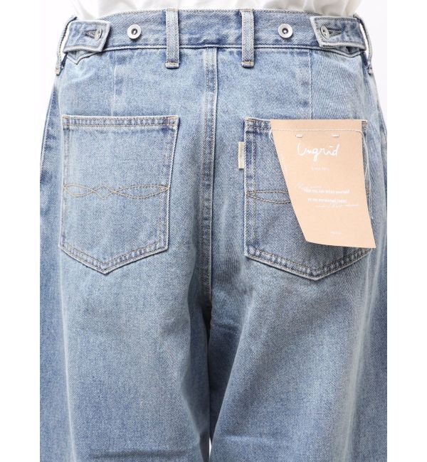 Ungrid「【WEB限定】ボタンデザインハイウエストストレートデニム」|デニム|