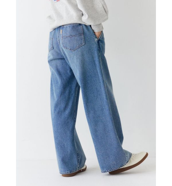 Ungrid「【WEB限定】ボタンデザインハイウエストストレートデニム」|デニム|