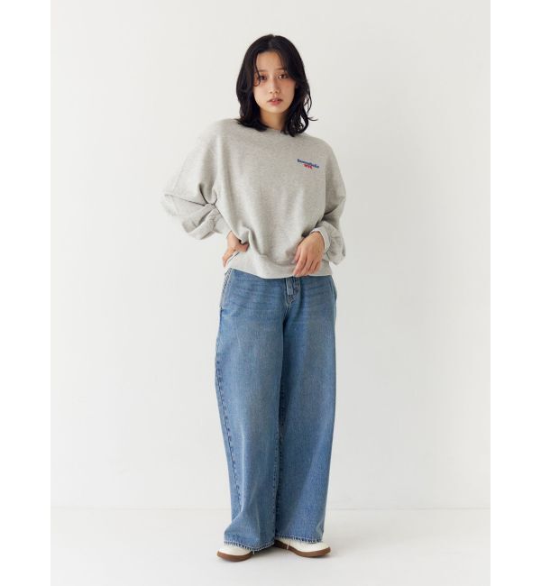 Ungrid「【WEB限定】ボタンデザインハイウエストストレートデニム」|デニム|