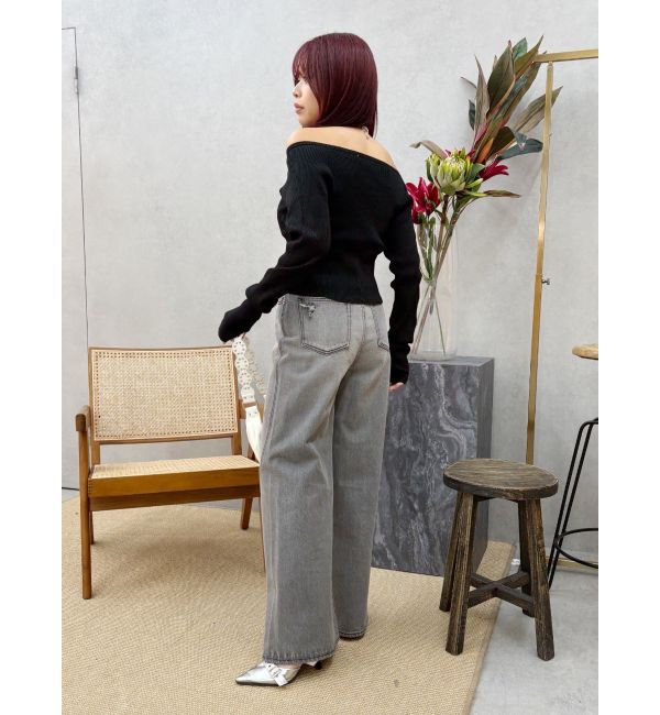 EVRIS「グランジルーズワイドデニムパンツ」|デニム|