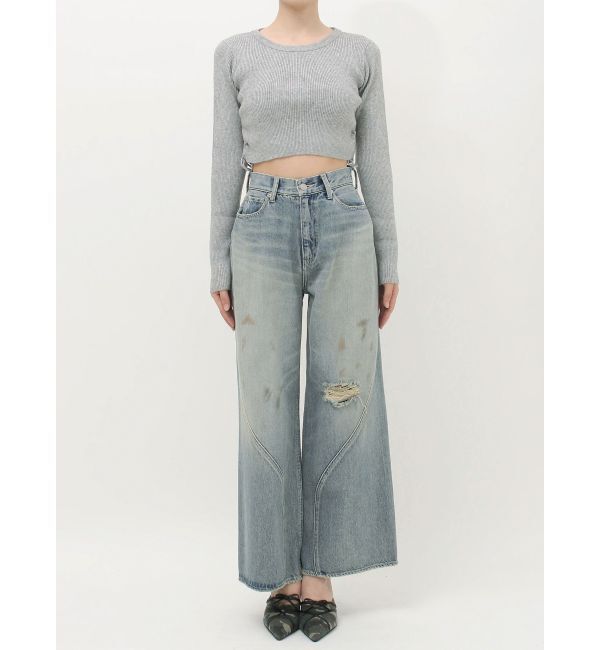 EVRIS「グランジルーズワイドデニムパンツ」|デニム|
