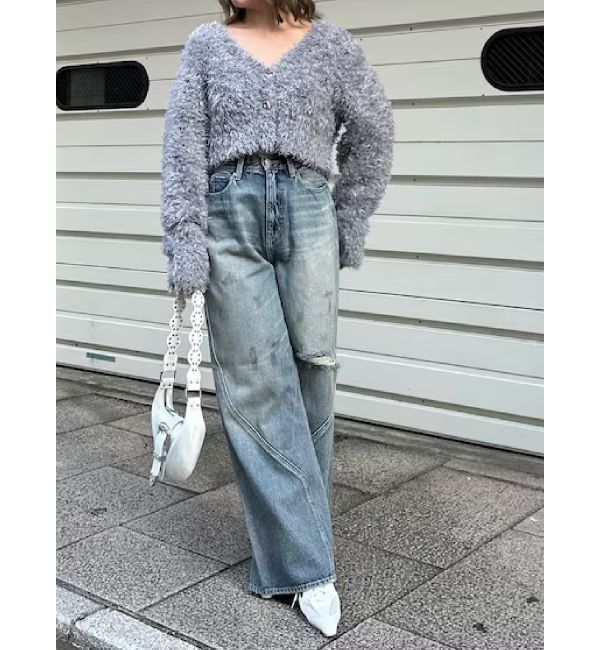 EVRIS「グランジルーズワイドデニムパンツ」|デニム|