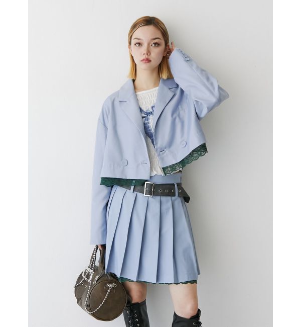 jouetie「ベルトヘムレースミニスカート【セットアップ対応】」|スカート|