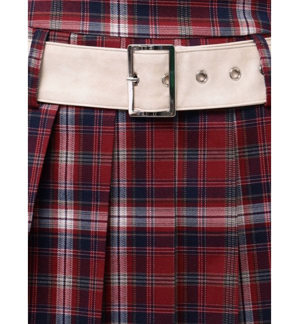 jouetie「ベルトヘムレースミニスカート【セットアップ対応】」|スカート|