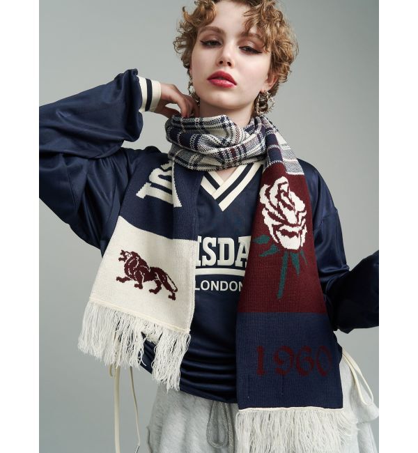 jouetie「【LONSDALE&times;jouetie】JQDマフラー」|マフラー|ネイビー