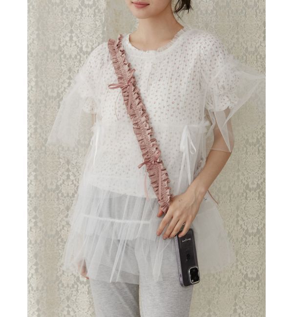 merry jenny「フリルリボンマルチストラップ」|その他|ピンク