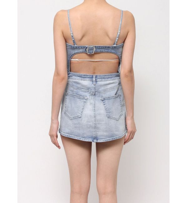 GYDA「フロントZIPデニムミニワンピース」|ワンピース|