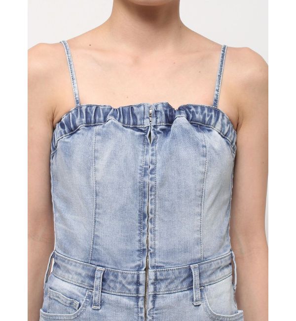 GYDA「フロントZIPデニムミニワンピース」|ワンピース|