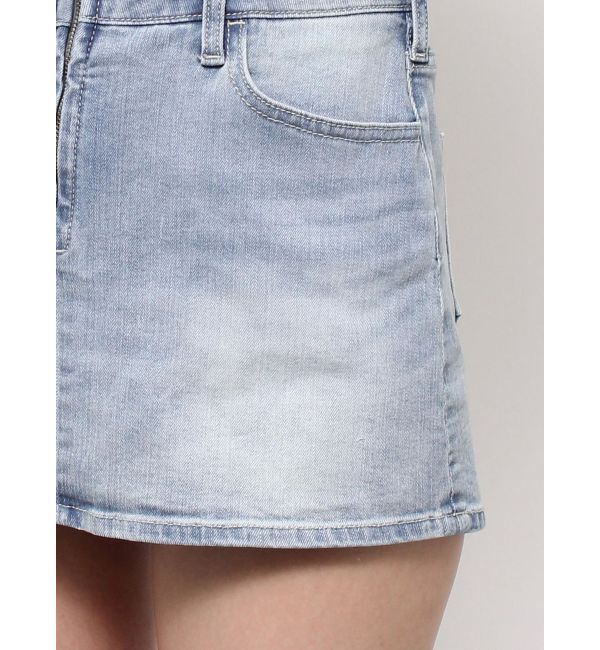 GYDA「フロントZIPデニムミニワンピース」|ワンピース|