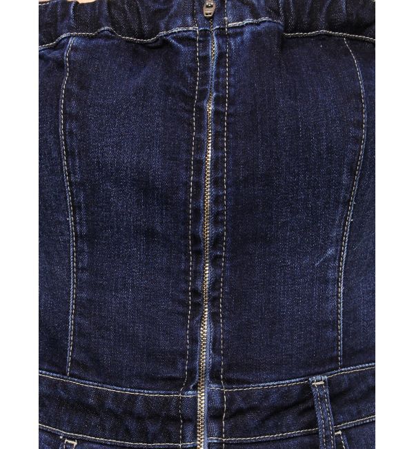 GYDA「フロントZIPデニムミニワンピース」|ワンピース|