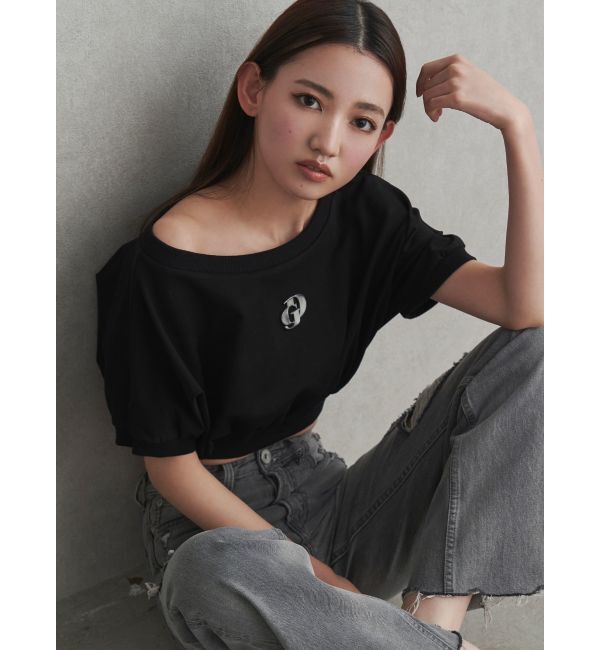 GYDA「GDエンボスオフショルトップス」|Tシャツ・カットソー|